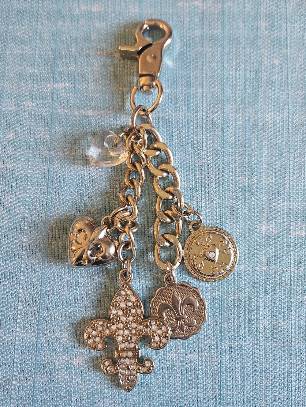 Kathy Van Zeeland Gold Key Chain Fleur De Lis